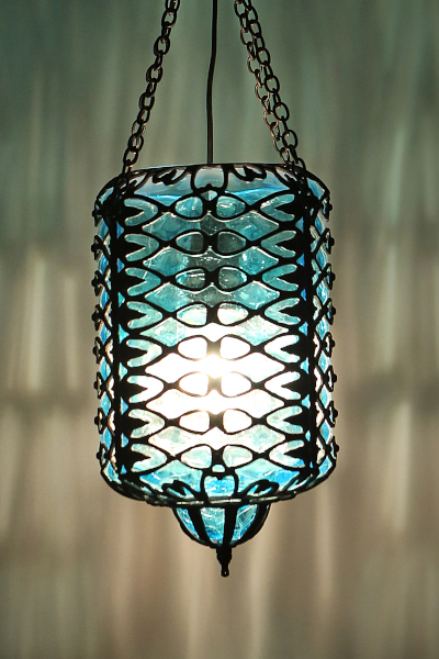 Single Blown Glass Hanging Lamp Model 5